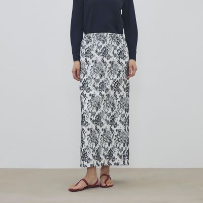 マリンレースエンブロイダリー エラスティックスカート | maison