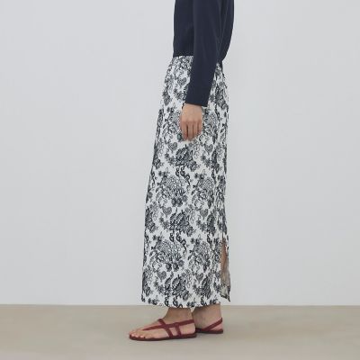 マリンレースエンブロイダリー エラスティックスカート | maison