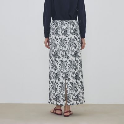 マリンレースエンブロイダリー エラスティックスカート | maison