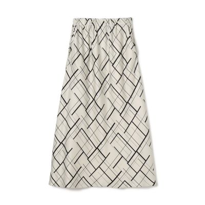 ＜maison TOMORROWLAND＞【予約商品３月下旬以降順次お届け】ウィンドウフレームプリント　セミマーメイドスカート