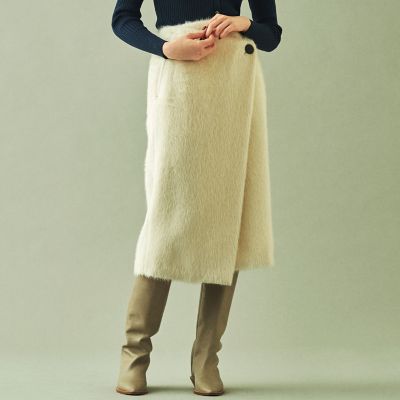ペスカとーれ様　シートーキョー　アンゴララップスカート　シャギー　ウールスカート ペスカとーれ様 シートーキョー アンゴララップスカート シャギー