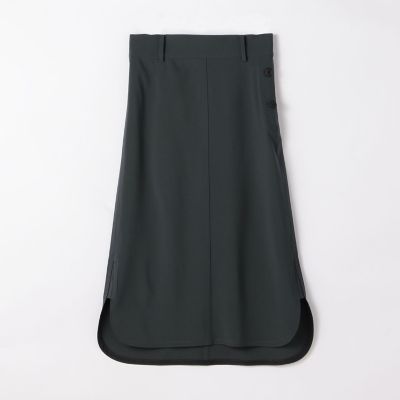 ウールストレッチ　ラウンドヘムスカート