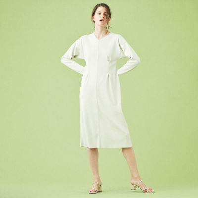 446t*美品 トゥモローランド デプレスムースニットウエストタックワンピース. スムースニット ウエストタックワンピース | maison