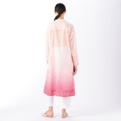 グラデーションチッププリント　ロングシャツワンピース