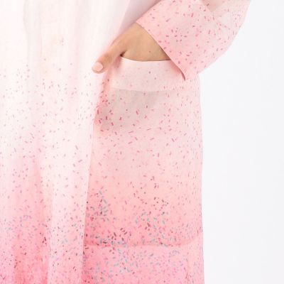 グラデーションチッププリント　ロングシャツワンピース
