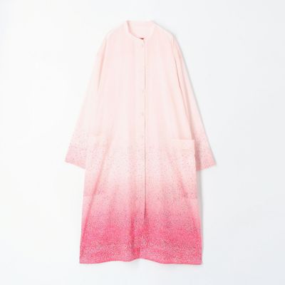 グラデーションチッププリント　ロングシャツワンピース