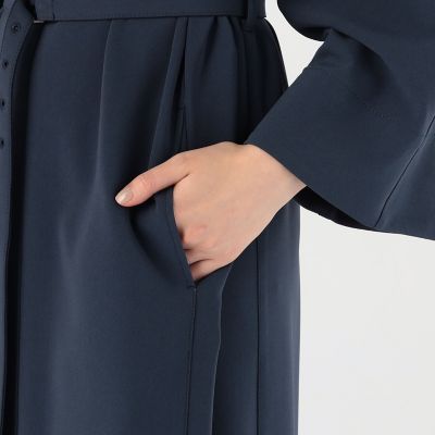 ライトダブルクロス　フレアスリーブワンピース