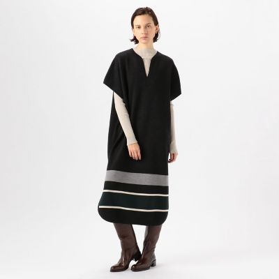 ウールスムース カフタンワンピース | maison TOMORROWLAND/メゾン  