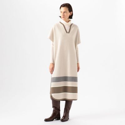 ウールスムース カフタンワンピース | maison TOMORROWLAND/メゾン  