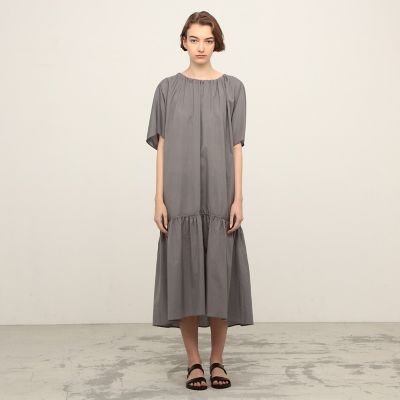 コットンシルクタイプライター ティアードギャザーワンピース | maison