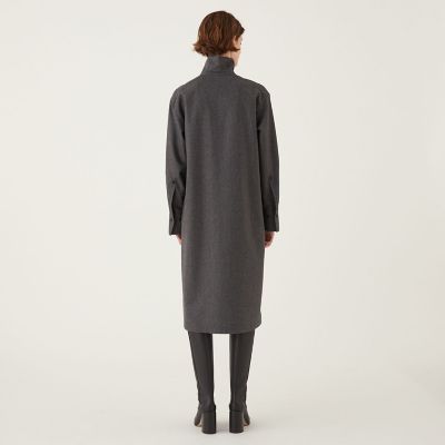 ウールポプリンメルトン ハイネックワンピース | maison TOMORROWLAND