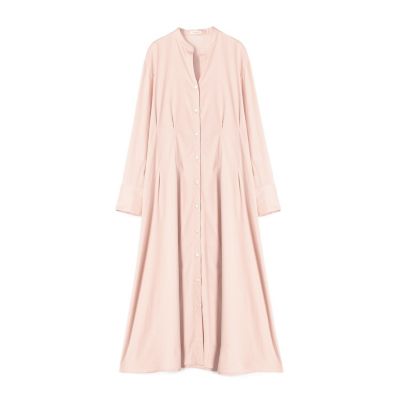＜maison TOMORROWLAND＞ソフトストレッチサテン　ロングシャツワンピース