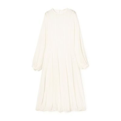 ＜maison TOMORROWLAND＞シルクシフォン　バルーンワンピース