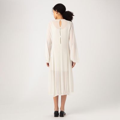 【 LANVIN 新品 】　ランバン　シルクシフォン袖　ワンピース シルクシフォン バルーンワンピース | maison TOMORROWLAND