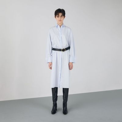 ドビークロス　ウィングカラーシャツワンピース