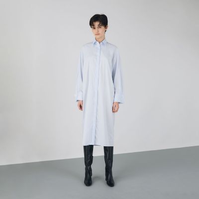 ドビークロス　ウィングカラーシャツワンピース