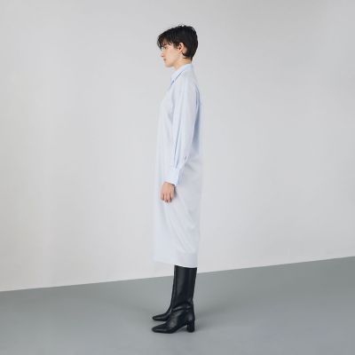 ドビークロス　ウィングカラーシャツワンピース