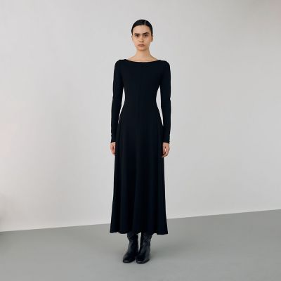 ウールクリアスムース ボートネックワンピース | maison TOMORROWLAND