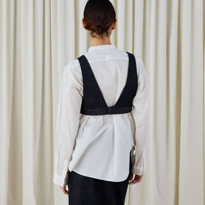 ブラックデニム　ブラレット付きマキシスカート