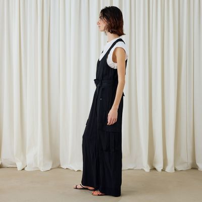 マルチストライプジャカード　サロペット