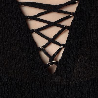 クレープニット　フレアワンピース