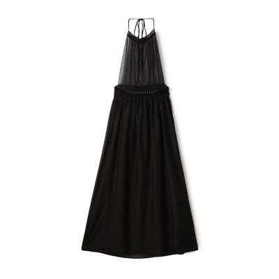 ＜maison TOMORROWLAND＞コットンシルクローンレースコンビ　ホルターネックワンピース
