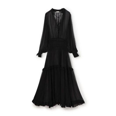 MaxMara STUDIO シルクシフォンワンピース マックスマーラシルクシフォンワンピース - メルカリ