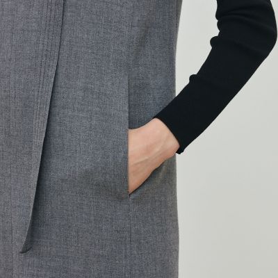 ウールジョーゼット Vネックワンピース | maison TOMORROWLAND/メゾン