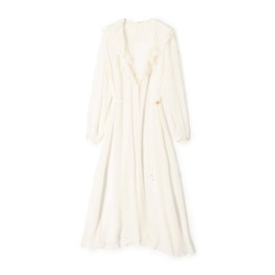 ＜maison TOMORROWLAND＞クレープデシン　ロングワンピース