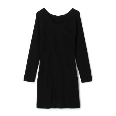 ＜maison TOMORROWLAND＞【送料無料】ウールリブ　Ｖネックワンピース