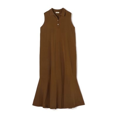 ＜maison TOMORROWLAND＞【予約商品６月上旬以降順次お届け】ドライコットンブレンド　ポロカラーワンピース