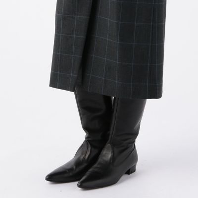 ウールフランネル　ウエストタックシャツワンピース