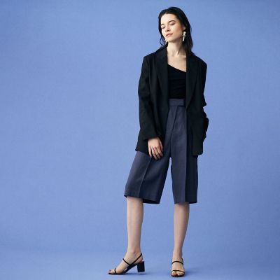 ライトリネンストレッチ　オーバーサイズドジャケット