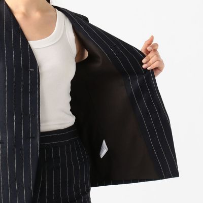 アセテートリネンストライプ　ベスト