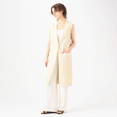 maison TOMORROWLAND/メゾン トゥモローランド アローストライプ　ロングジレ