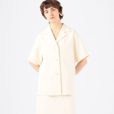 セザンヌ コットン フロントボタン シャツ ジャケット セザンヌ コットン フロントボタン シャツ ジャケット (SEZANE