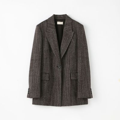 ウールスラブミックス　ピークドラペルジャケット