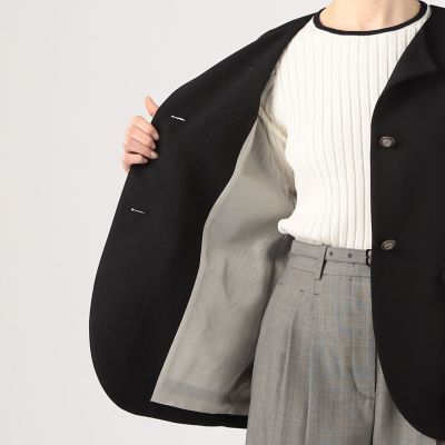 ウールオックスフォード クルーネックジャケット | maison