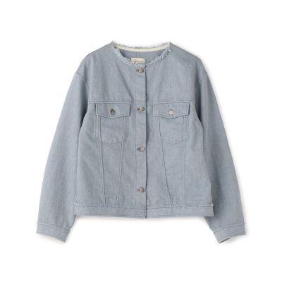 ソフトデニム ノーカラージャケット | maison TOMORROWLAND/メゾン