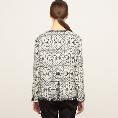 タイルジャカード ノーカラージャケット | maison TOMORROWLAND/メゾン