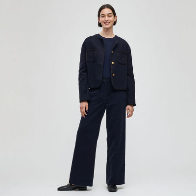 コットンモールスキン クルーネックジャケット | maison TOMORROWLAND