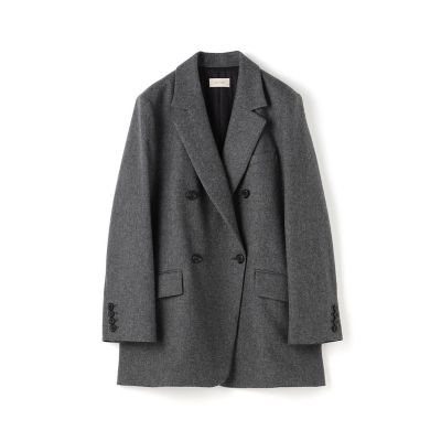 ウールカレッジフラノ ダブルブレストジャケット | ファッション・服