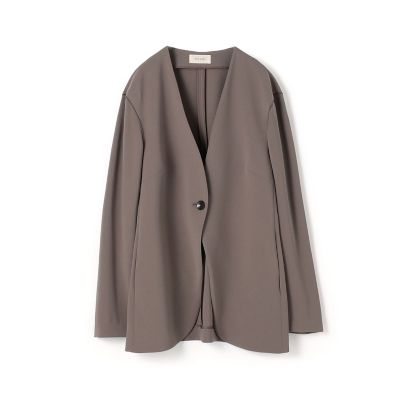 トリアセテートポリエステルダブルクロス ノーカラージャケット