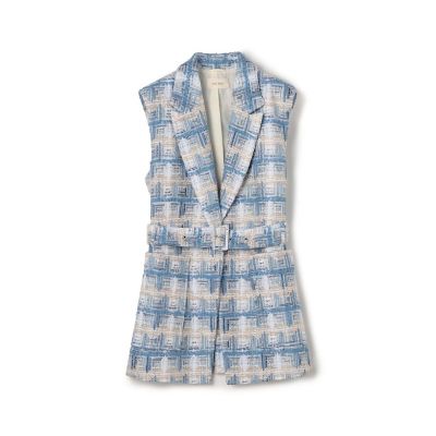 ＜maison TOMORROWLAND＞サンセットツイード　ベルデッドジレ