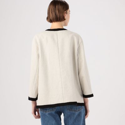 美品✨DES PRES コットンリネンハイカウントクロス ノーカラージャケット セール】コットンリネンハイカウントクロス ノーカラー