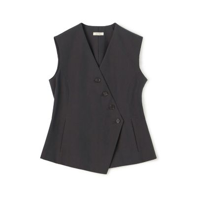 ＜maison TOMORROWLAND＞コットンナイロンパウダリーワッシャー　Ｖネックジレ