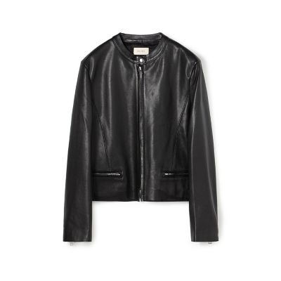 送料無料】ラムレザー ジップアップブルゾン | maison
