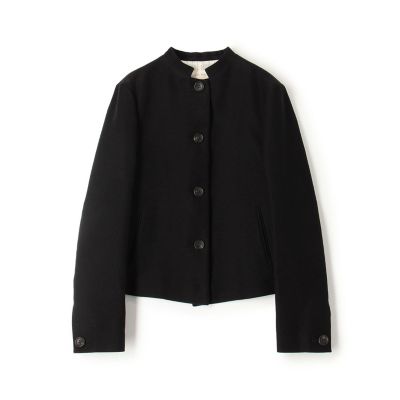 コットンモールスキン マンダリンカラージャケット | maison 
