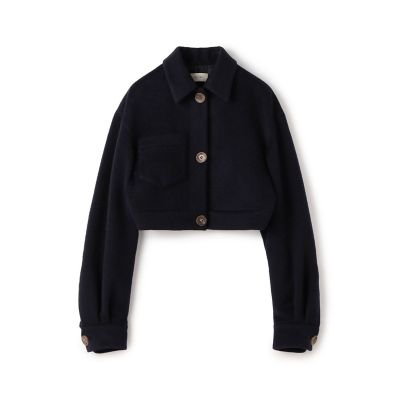 ＜maison TOMORROWLAND＞キッドモヘヤミニシャギー　クロップトブルゾン