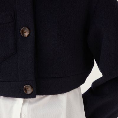 キッドモヘヤミニシャギー　クロップトブルゾン